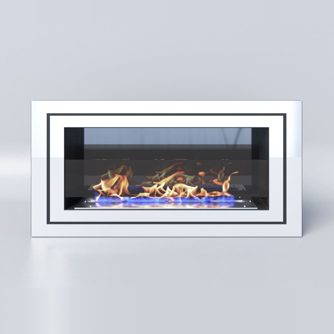 Биокамин "Русский огонь" Стенли 800N настенный с декоративным стеклом (стемалитом) по цене 36 100 руб.