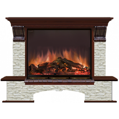 Бостон Грот однотонный (красное дерево)+Arte 33