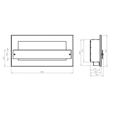 Биокамин Window II Glass grey по цене 32 900 руб.