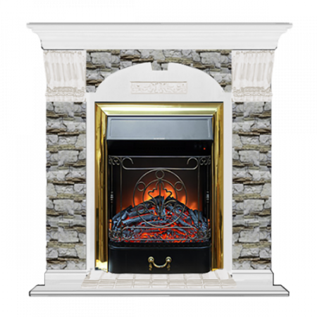 Арочный Алтай (белый)+Majestic Brass