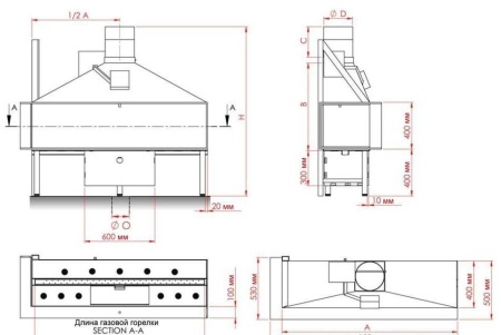 
Газовая топка Vero Design NI G7 H2 G