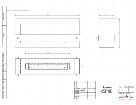 Биокамин SteelHeat WALL FRAME ONE 1000 белый, стекло по цене 59 850 руб.